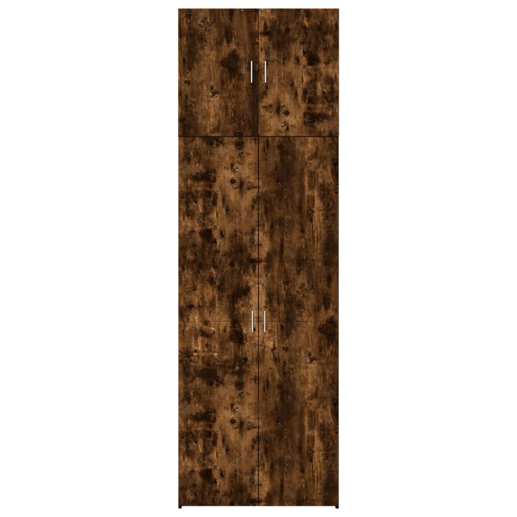 skab 80x42,5x249 cm konstrueret træ røget egetræsfarve
