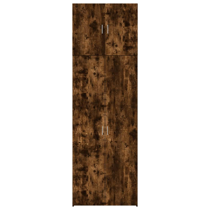 skab 80x42,5x249 cm konstrueret træ røget egetræsfarve