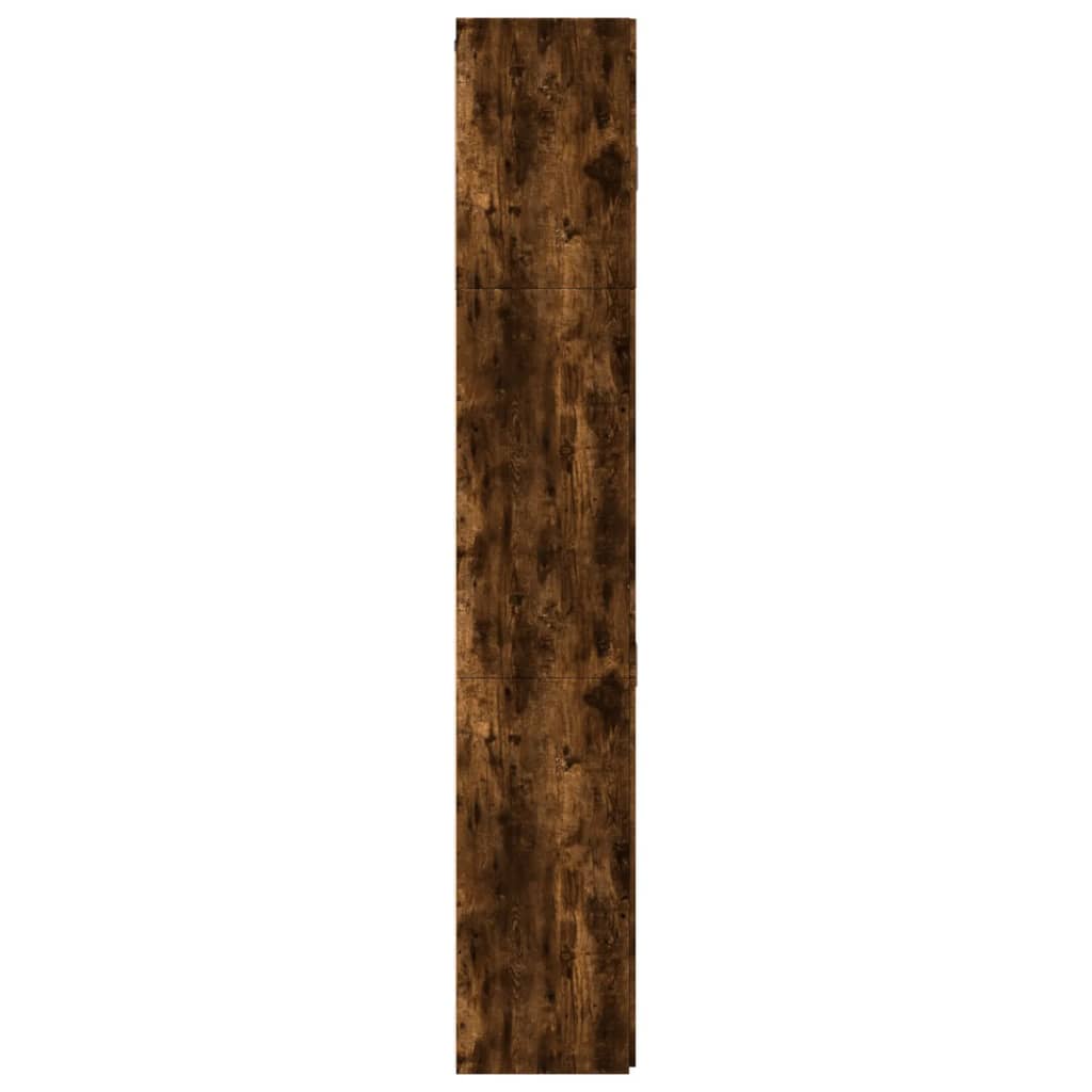 skab 80x42,5x249 cm konstrueret træ røget egetræsfarve