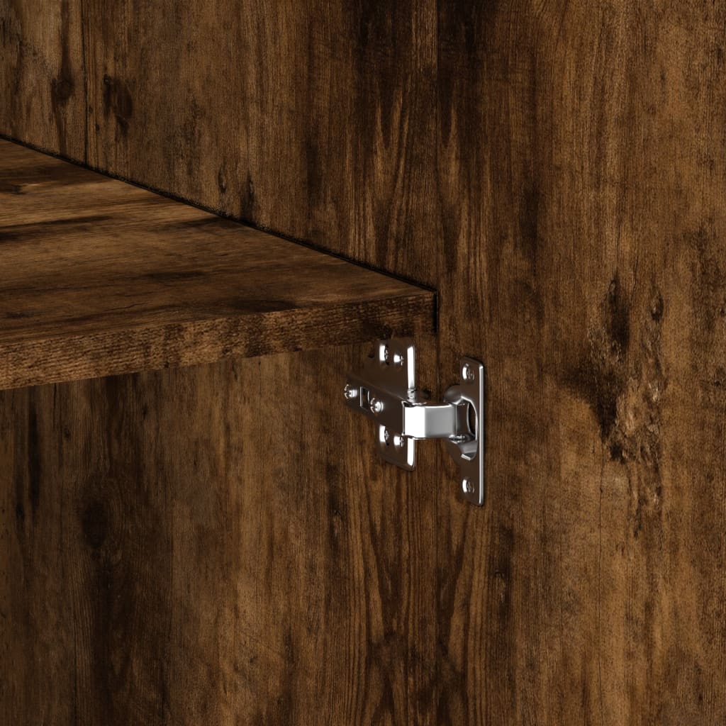 skab 80x42,5x249 cm konstrueret træ røget egetræsfarve