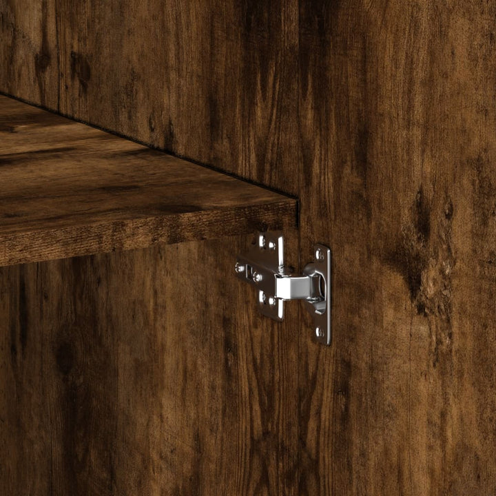 skab 80x42,5x249 cm konstrueret træ røget egetræsfarve