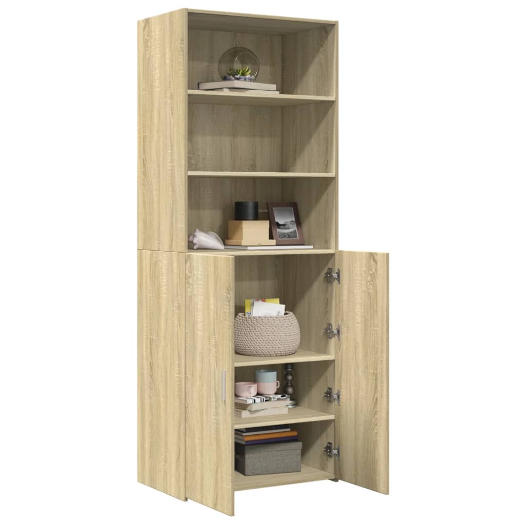 skab 70x42,5x185 cm konstrueret træ sonoma-eg