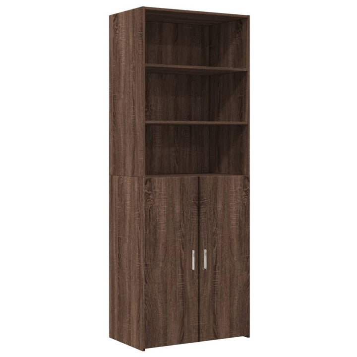 skab 70x42,5x185 cm konstrueret træ brun egetræsfarve
