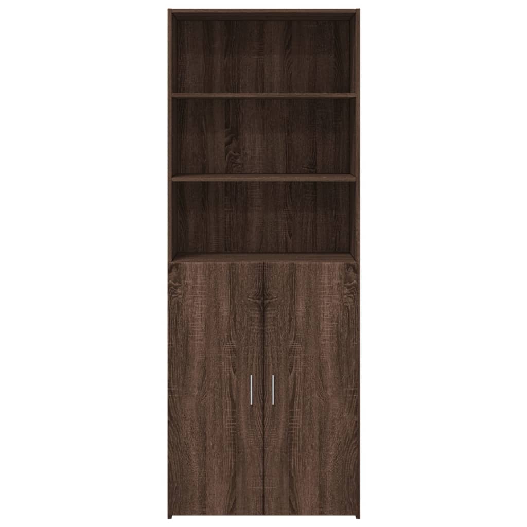 skab 70x42,5x185 cm konstrueret træ brun egetræsfarve