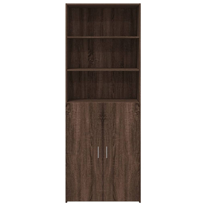 skab 70x42,5x185 cm konstrueret træ brun egetræsfarve