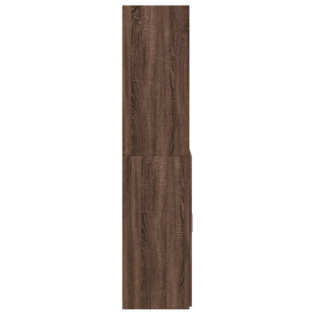 skab 70x42,5x185 cm konstrueret træ brun egetræsfarve