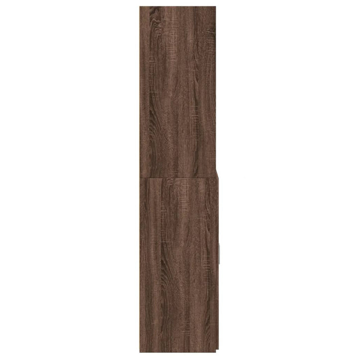 skab 70x42,5x185 cm konstrueret træ brun egetræsfarve