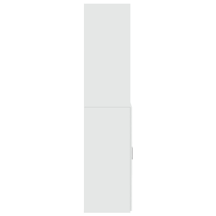 skab 80x42,5x185 cm konstrueret træ hvid
