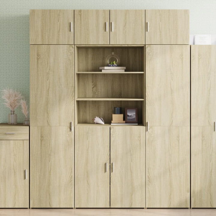 skab 80x42,5x185 cm konstrueret træ sonoma-eg