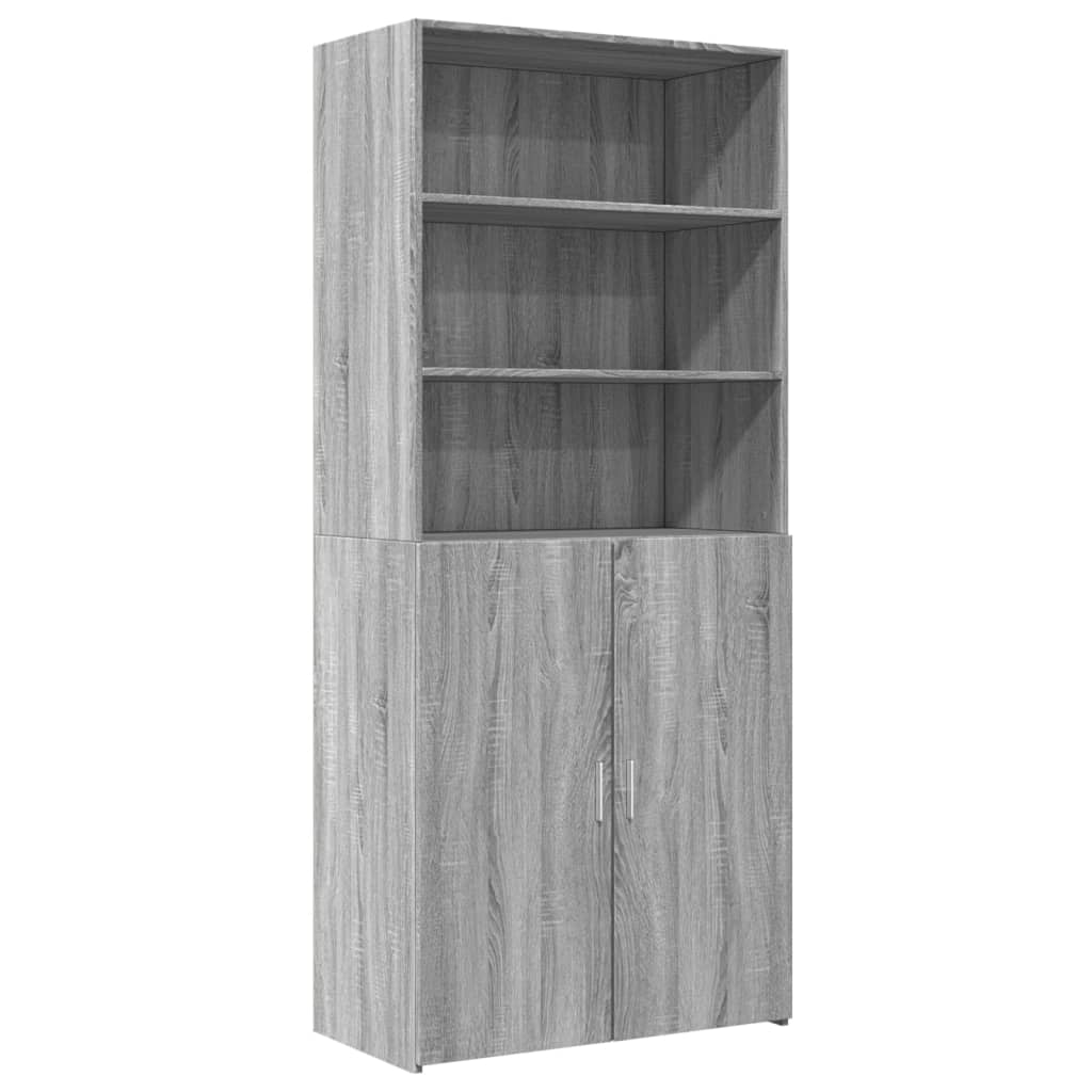 skab 80x42,5x185 cm konstrueret træ grå sonoma-eg