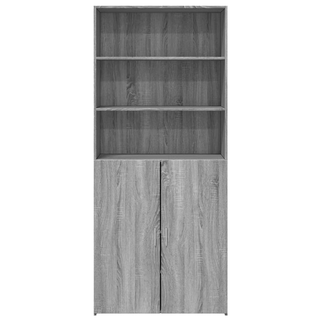 skab 80x42,5x185 cm konstrueret træ grå sonoma-eg