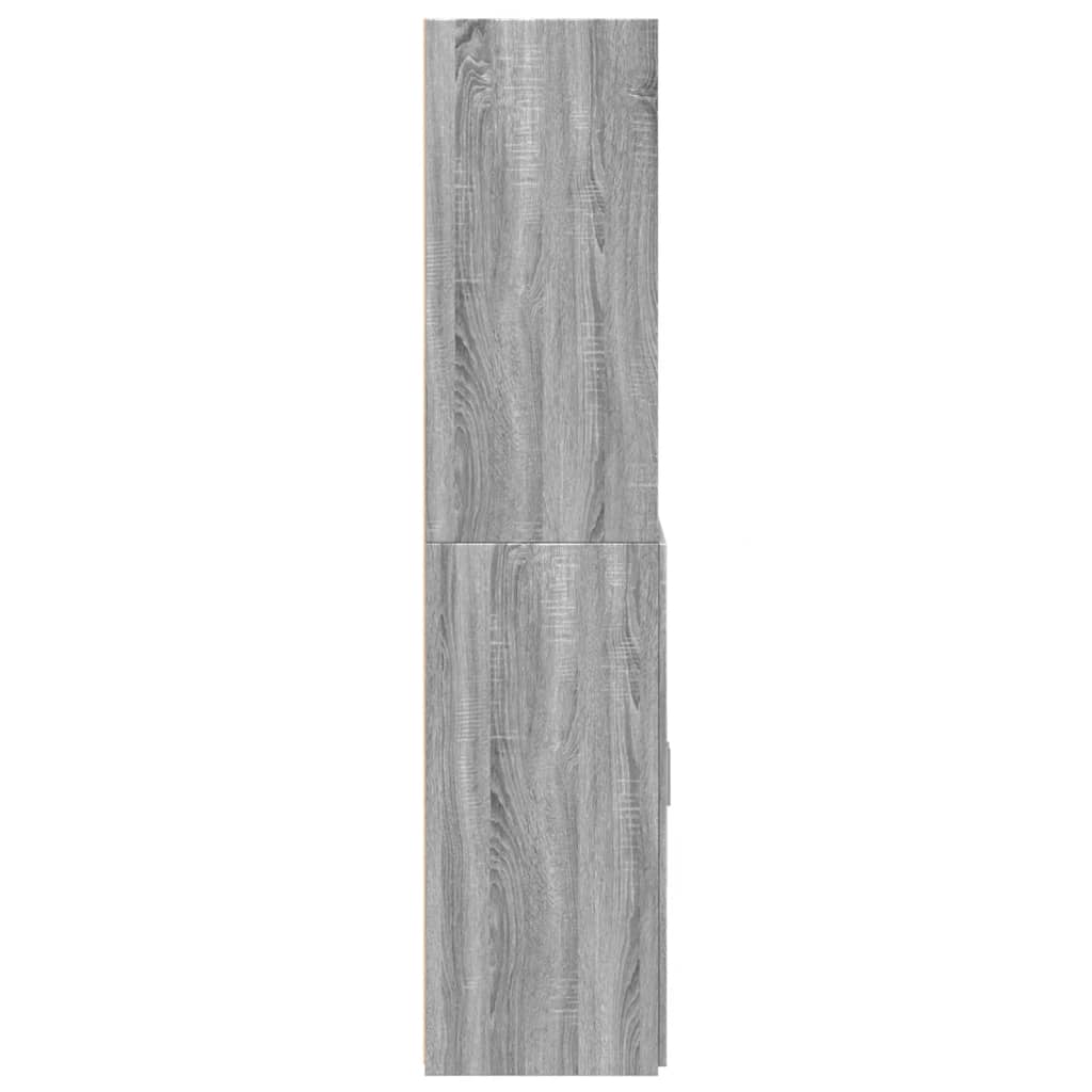 skab 80x42,5x185 cm konstrueret træ grå sonoma-eg