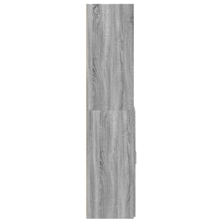 skab 80x42,5x185 cm konstrueret træ grå sonoma-eg