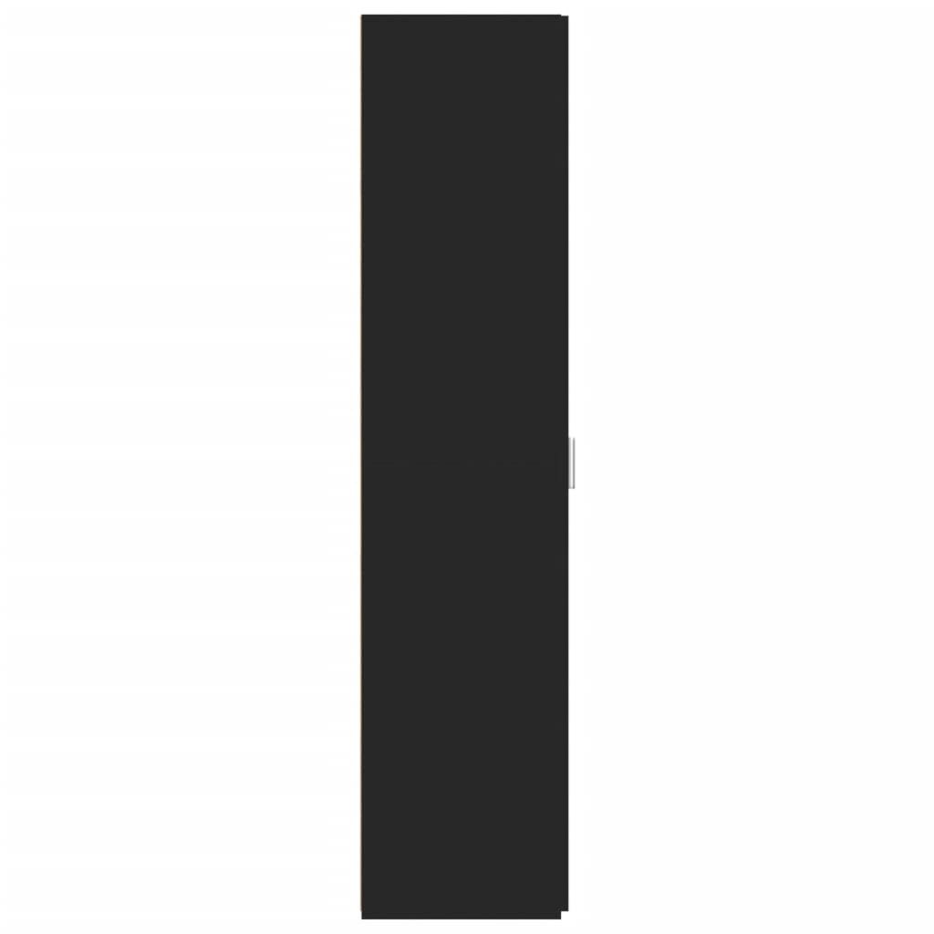 reol 30x42,5x185 cm konstrueret træ sort