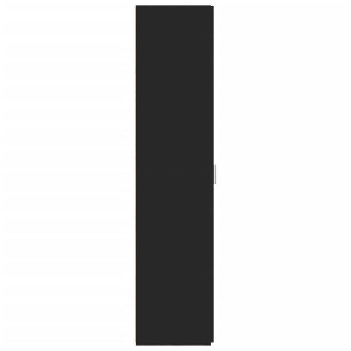 reol 30x42,5x185 cm konstrueret træ sort