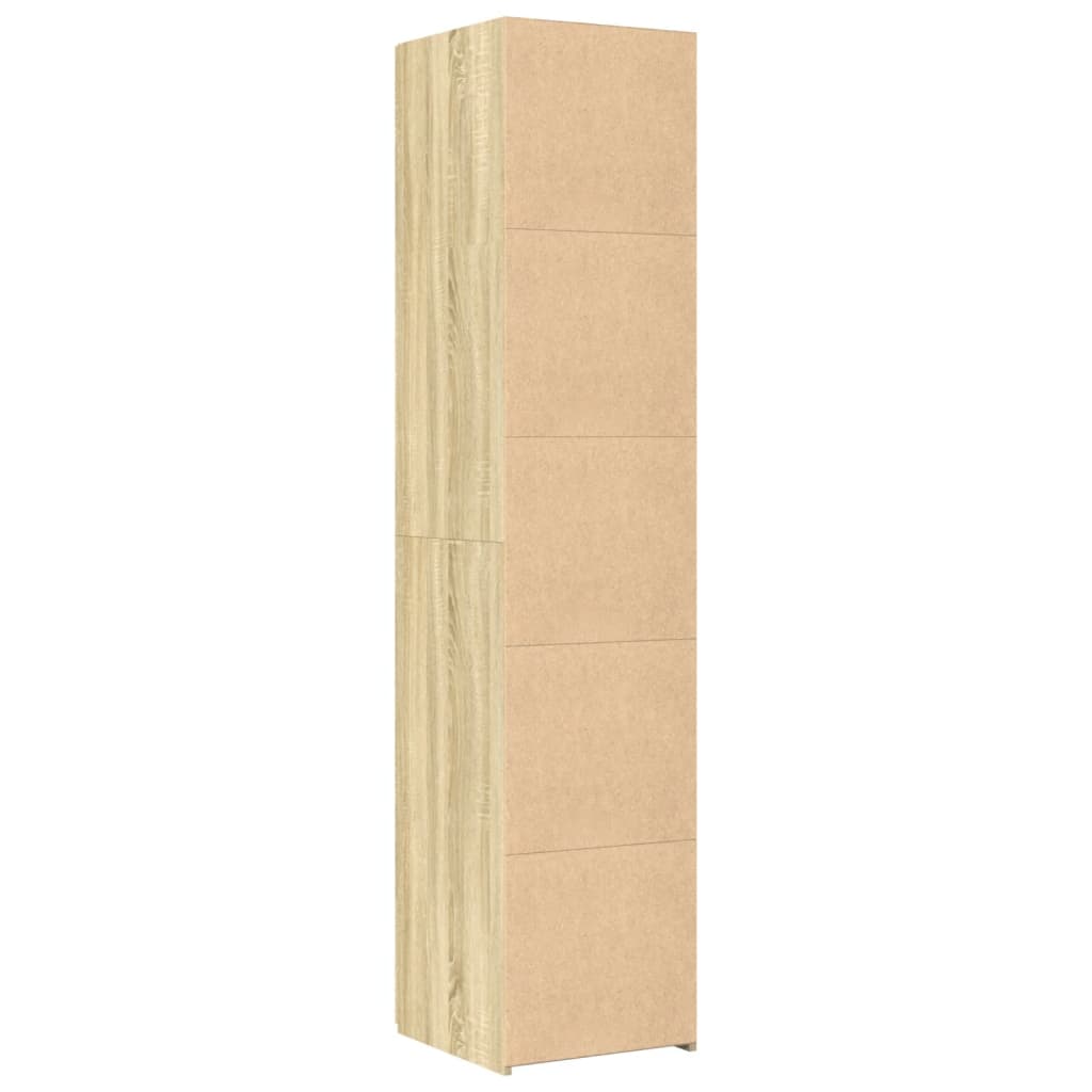 højskab 40x42,5x185 cm konstrueret træ sonoma-eg