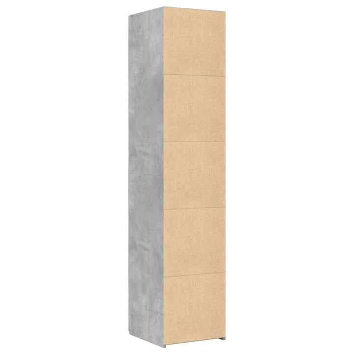 højskab 40x42,5x185 cm konstrueret træ betongrå