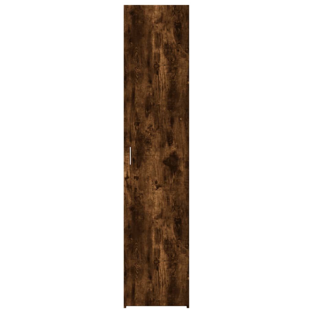 højskab 40x42,5x185 cm konstrueret træ røget egetræsfarve
