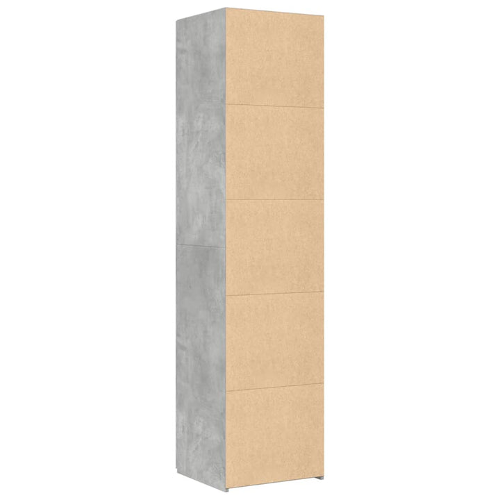 højskab 40x42,5x185 cm konstrueret træ betongrå