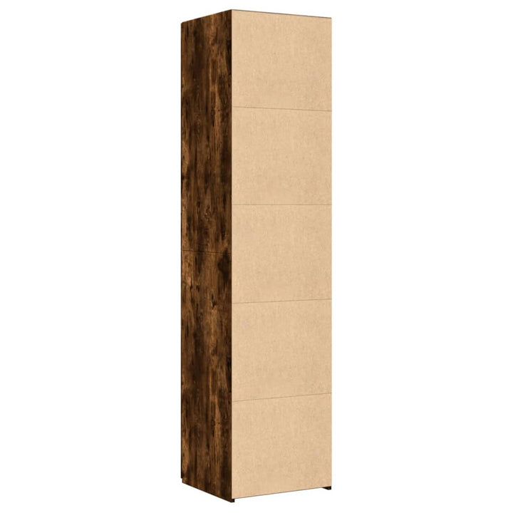 højskab 40x42,5x185 cm konstrueret træ røget egetræsfarve