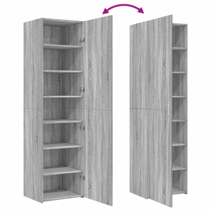 skab 50x42,5x185 cm konstrueret træ sonoma-eg