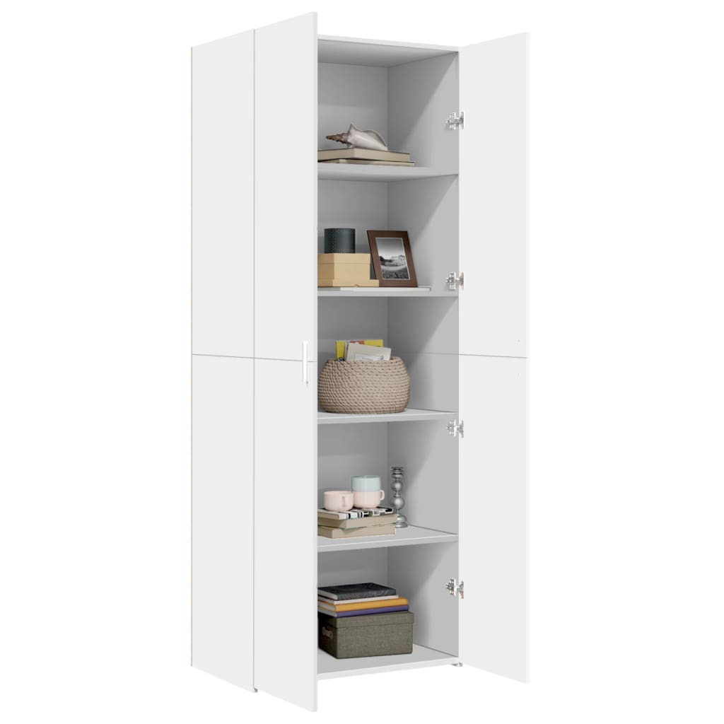 skab 70x42,5x185 cm konstrueret træ hvid
