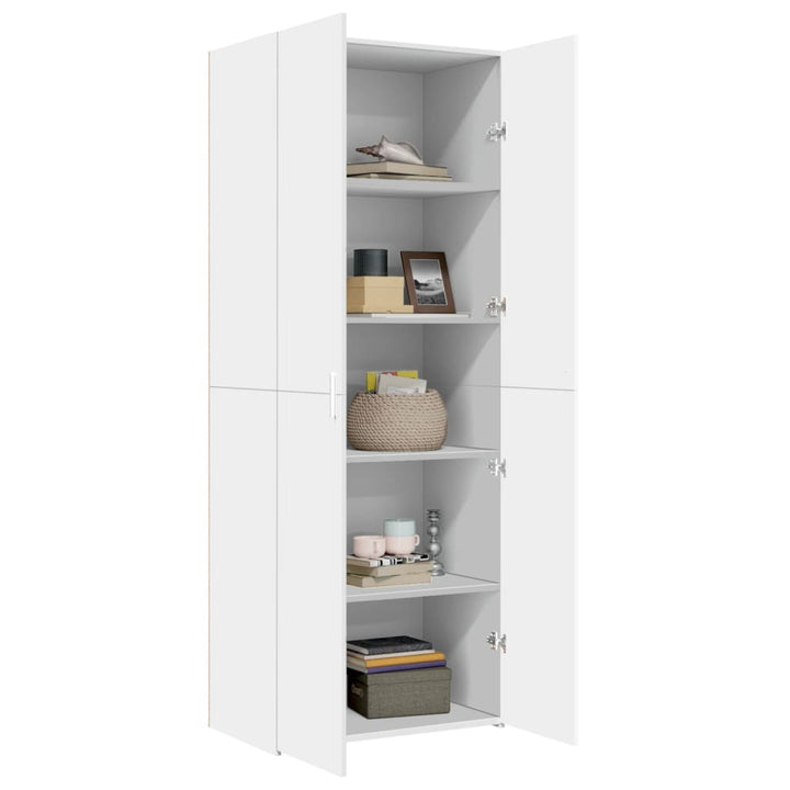 skab 70x42,5x185 cm konstrueret træ hvid