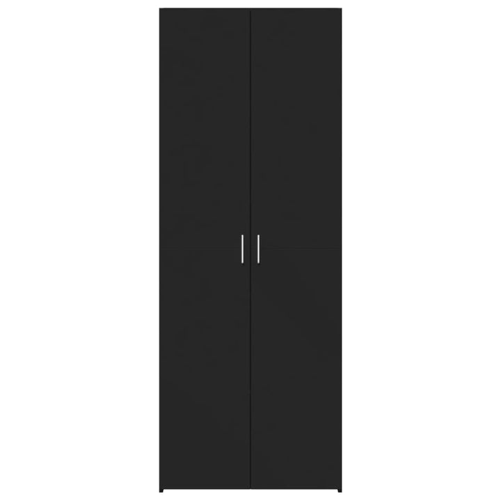 skab 70x42,5x185 cm konstrueret træ sort