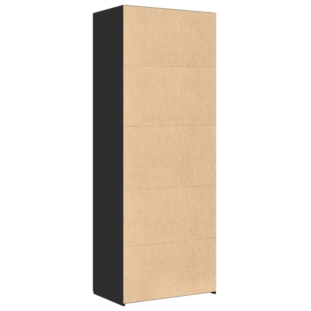 skab 70x42,5x185 cm konstrueret træ sort