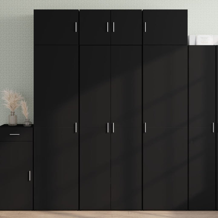 skab 70x42,5x185 cm konstrueret træ sort