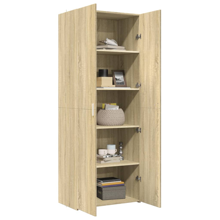 skab 70x42,5x185 cm konstrueret træ sonoma-eg