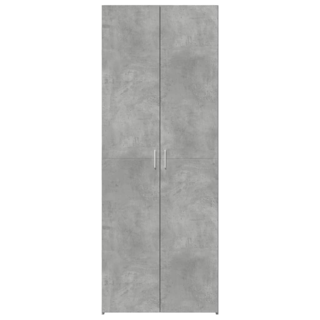 skab 70x42,5x185 cm konstrueret træ betongrå