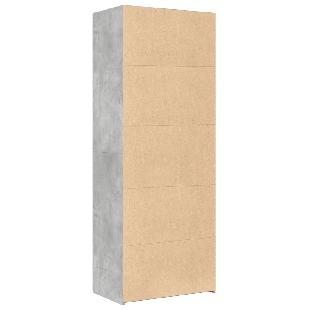 skab 70x42,5x185 cm konstrueret træ betongrå