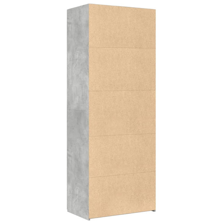 skab 70x42,5x185 cm konstrueret træ betongrå