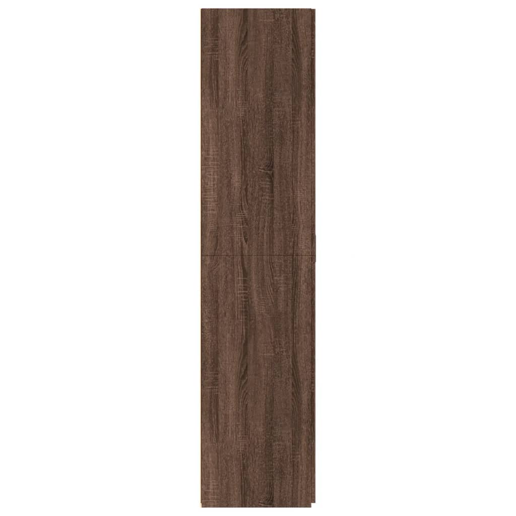 skab 70x42,5x185 cm konstrueret træ brun egetræsfarve