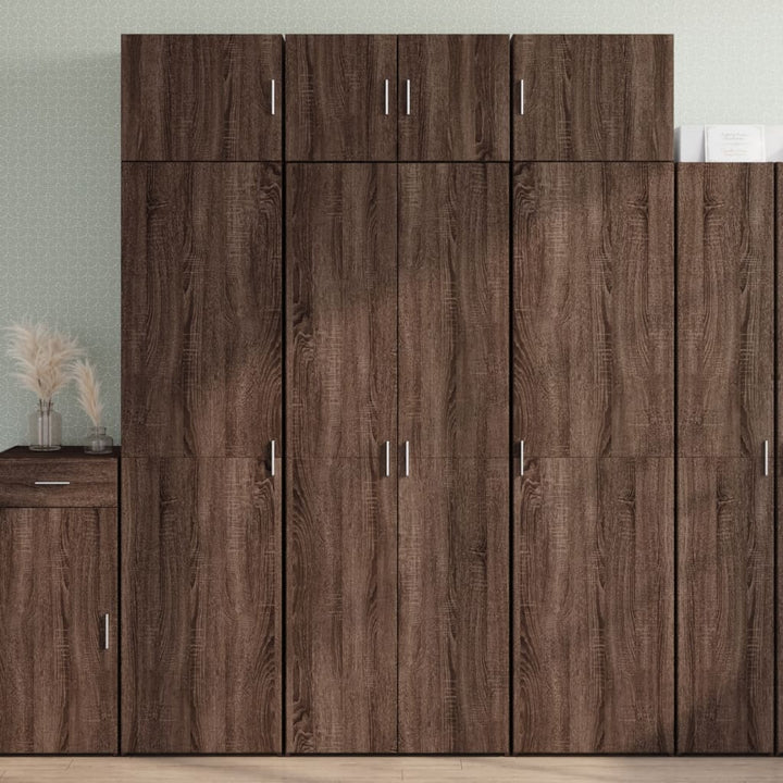 skab 70x42,5x185 cm konstrueret træ brun egetræsfarve