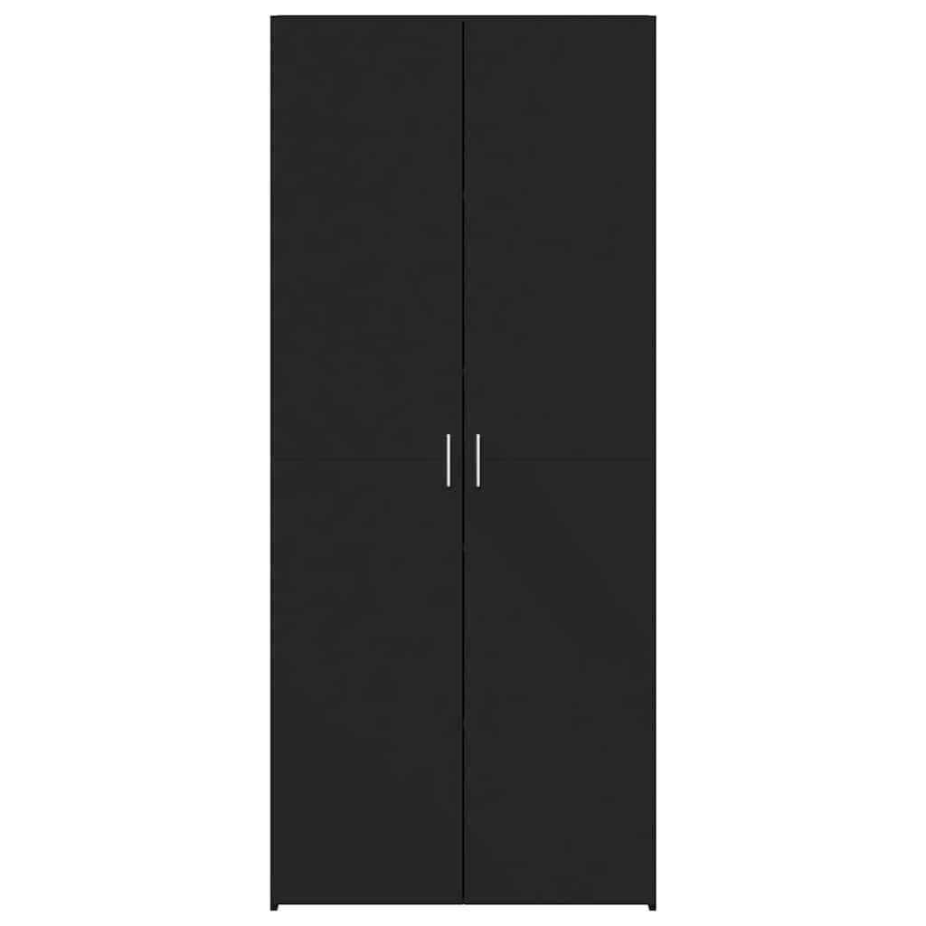 skab 70x42,5x185 cm konstrueret træ sort