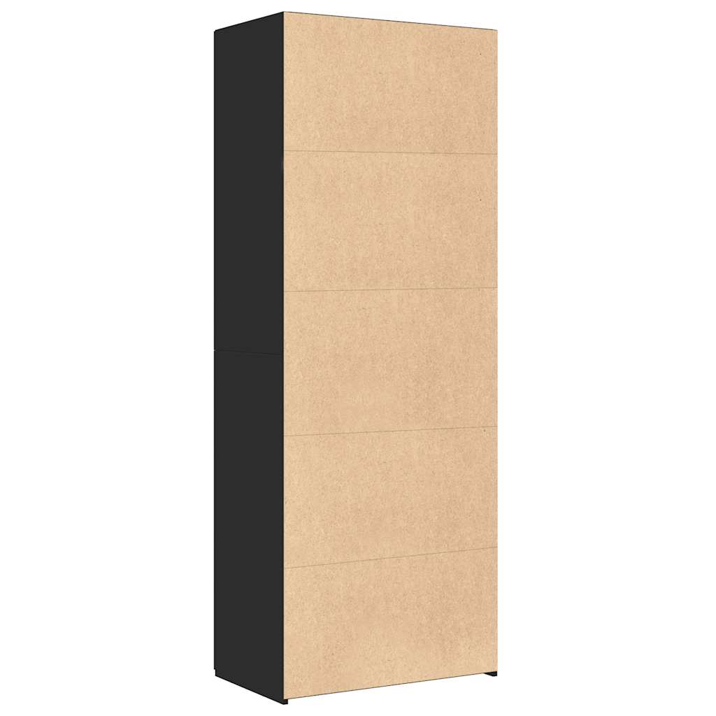 skab 70x42,5x185 cm konstrueret træ sort