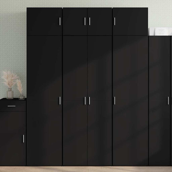 skab 70x42,5x185 cm konstrueret træ sort