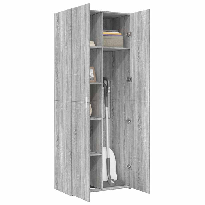 skab 70x42,5x185 cm konstrueret træ grå sonoma-eg