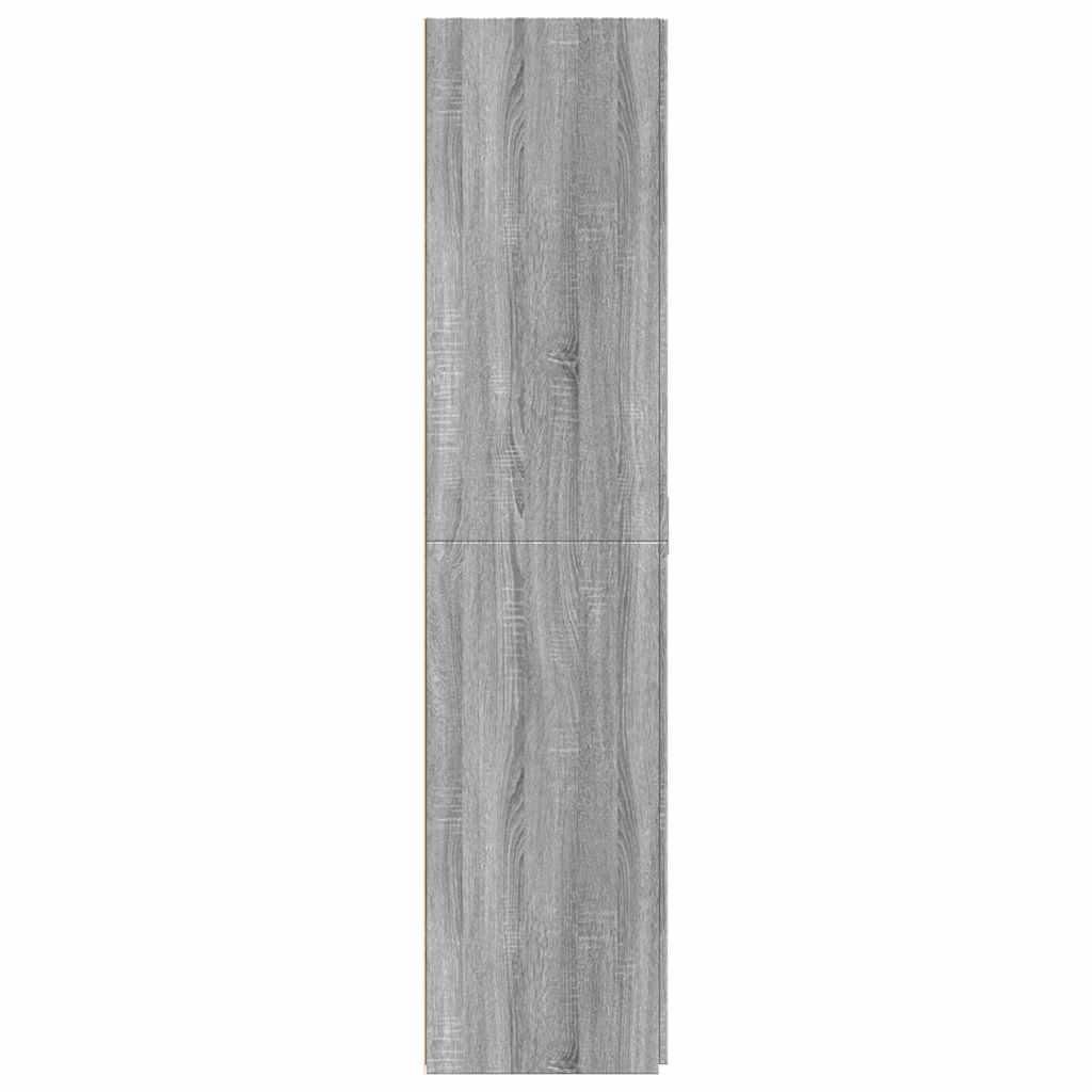 skab 70x42,5x185 cm konstrueret træ grå sonoma-eg