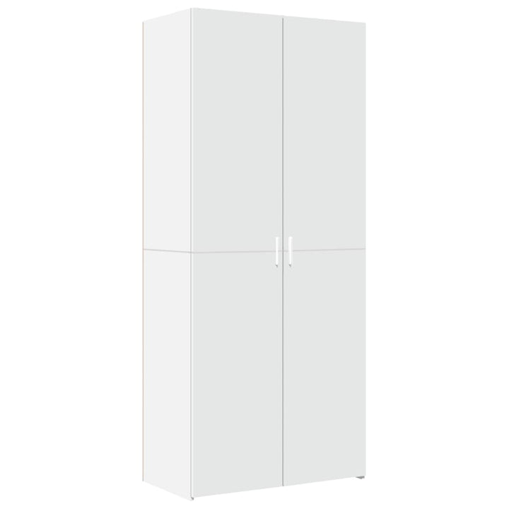 skab 80x42,5x185 cm konstrueret træ hvid
