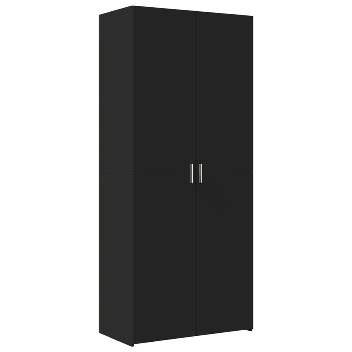 skab 80x42,5x185 cm konstrueret træ sort