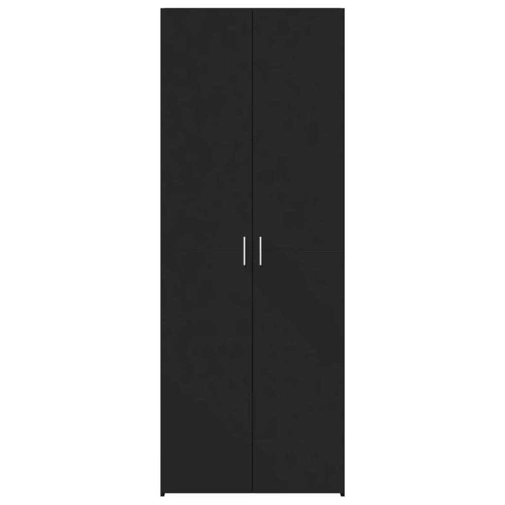 skab 80x42,5x185 cm konstrueret træ sort