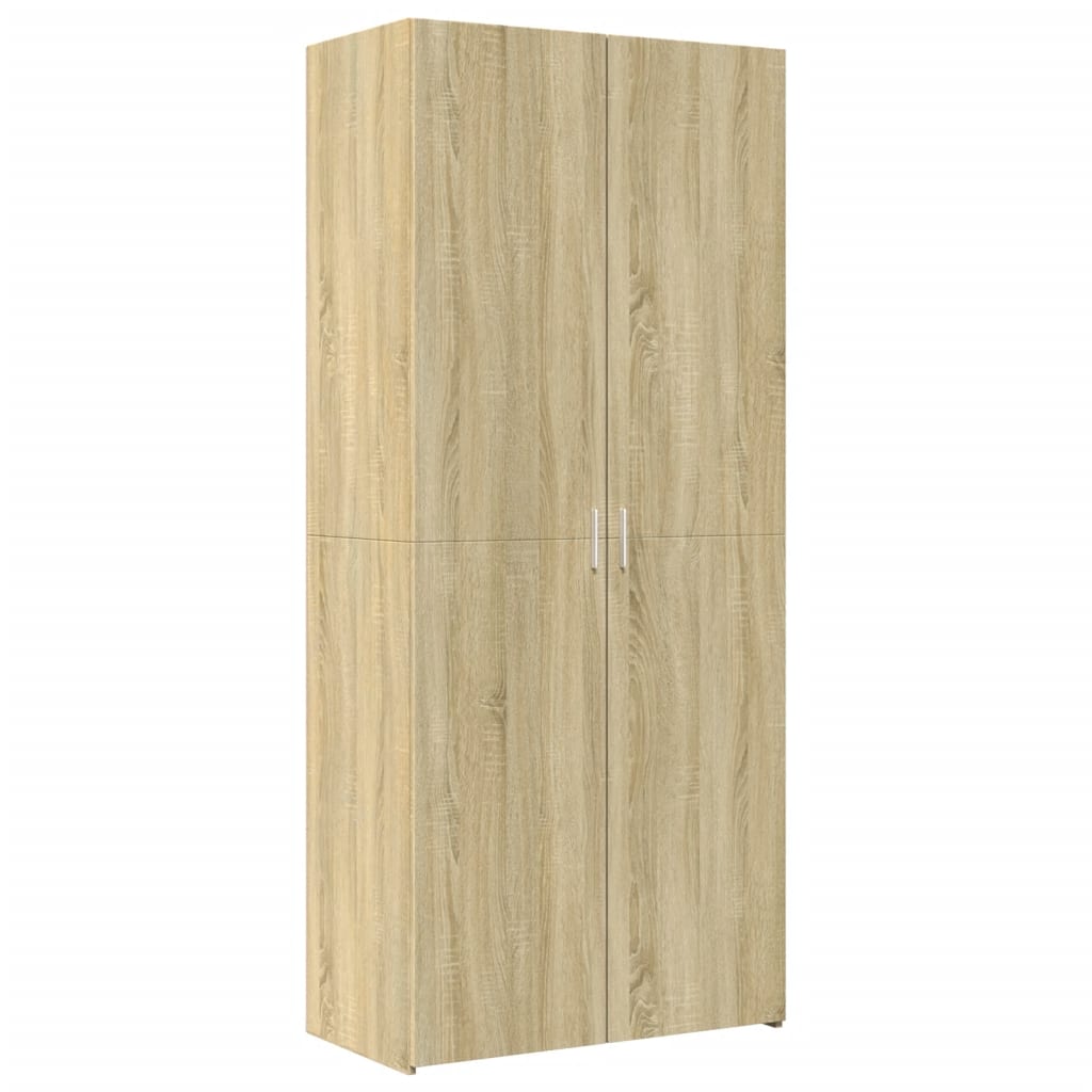 skab 80x42,5x185 cm konstrueret træ sonoma-eg