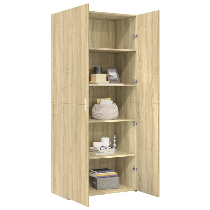 skab 80x42,5x185 cm konstrueret træ sonoma-eg