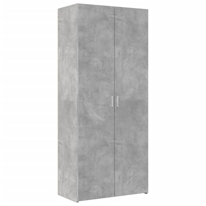 skab 80x42,5x185 cm konstrueret træ betongrå