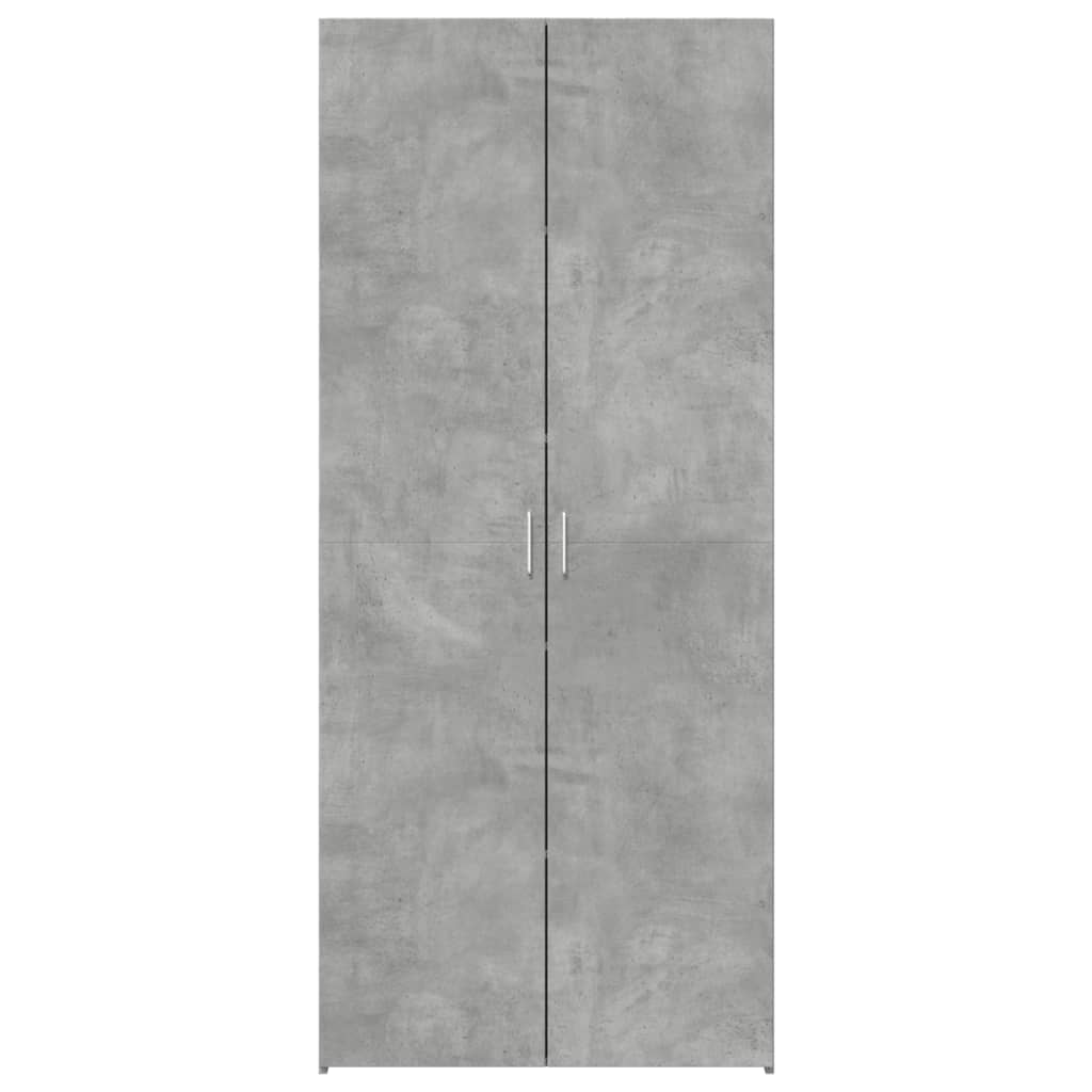 skab 80x42,5x185 cm konstrueret træ betongrå