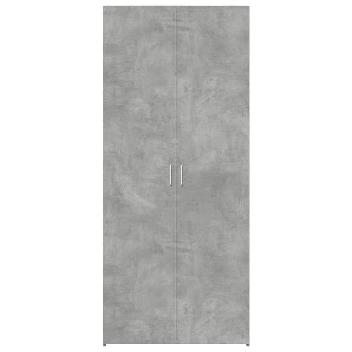 skab 80x42,5x185 cm konstrueret træ betongrå