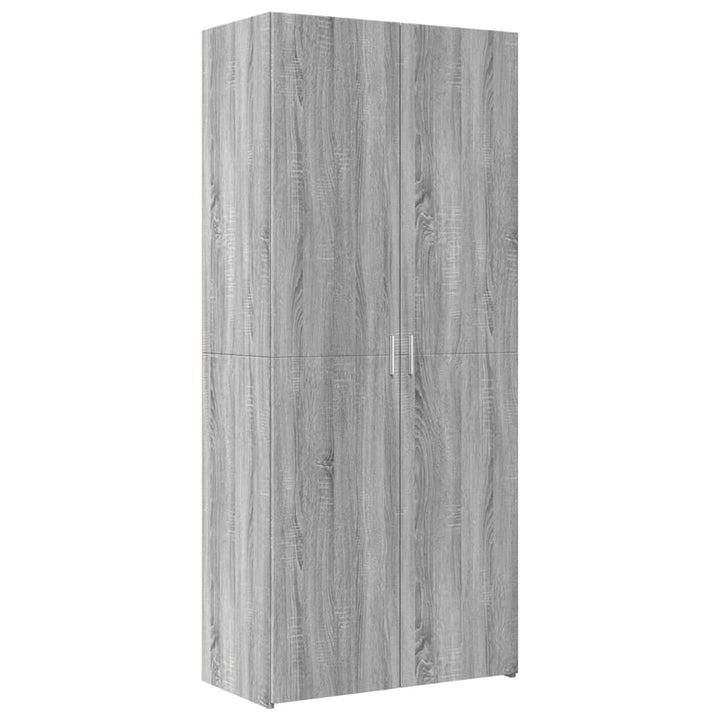skab 80x42,5x185 cm konstrueret træ grå sonoma-eg